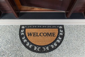 Welcome mat, 8 Easy Yard Care Tips to Help Sell Your Home